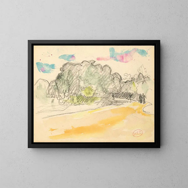 Passeggiata a Parigi nel Bois de Boulogne - Henri-Edmond Cross — quadro incorniciato alla parete