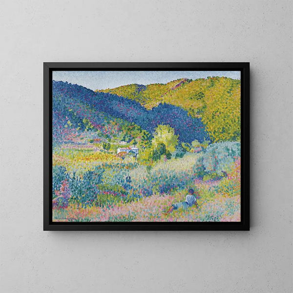 Paesaggio della Catena delle Maures - Henri-Edmond Cross — quadro incorniciato alla parete