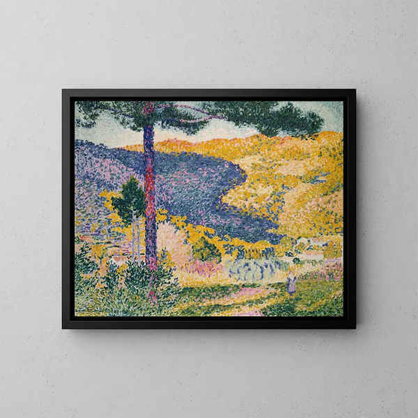 Valle con ombra di abeti sulla montagna - Henri-Edmond Cross — quadro incorniciato alla parete
