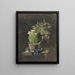 Un fucsia in vaso con giocattoli per bambini - Henri-Joseph Harpignies — quadro incorniciato alla parete