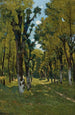 Allée des Tilleuls Saint-Privé Yonne Chemin boisé ensoleillé - Henri-Joseph Harpignies — vista dell’opera