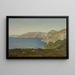 La Côte d'Azur, baia sul Mar Mediterraneo - Henri-Joseph Harpignies — quadro incorniciato alla parete