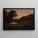 Paesaggio al tramonto - Henri-Joseph Harpignies — quadro incorniciato alla parete