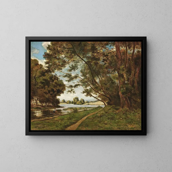 Le Sentier auprès de la rivière - Henri-Joseph Harpignies — quadro incorniciato alla parete