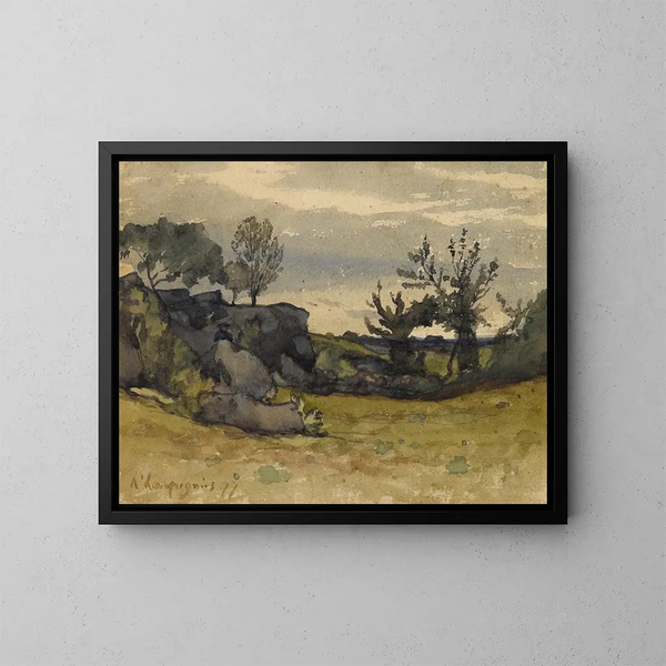 Le Vallon - Henri-Joseph Harpignies — quadro incorniciato alla parete