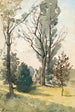 Maison dans les bois de Famars - Henri-Joseph Harpignies — vista dell’opera