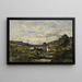 Paesaggio con stagno e alcune vallate - Henri-Joseph Harpignies — quadro incorniciato alla parete