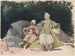 Due bambole o marionette sedute su cuscini - Henri-Joseph Harpignies — vista dell’opera