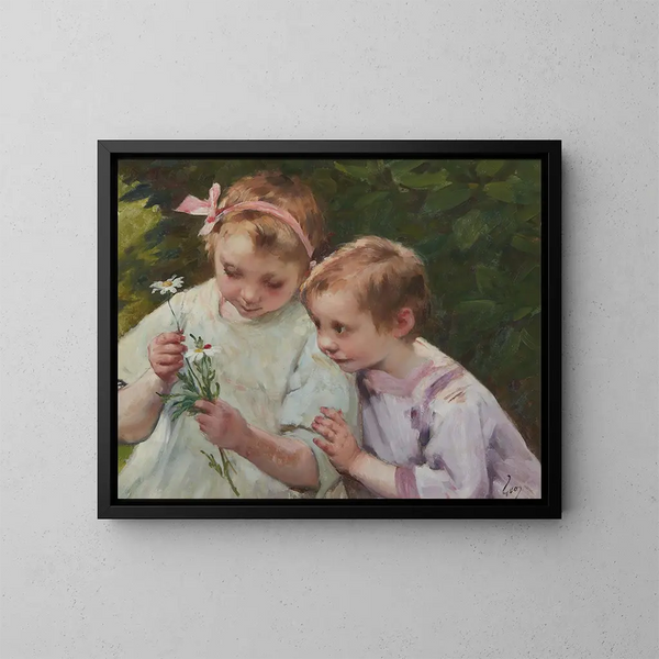 Fiori per mamma - Henri Jules Jean Geoffroy — quadro incorniciato alla parete