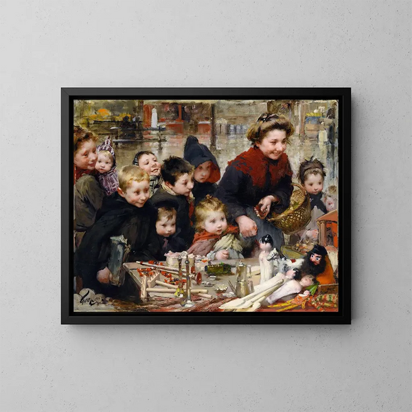 La Joie des petits - Henri Jules Jean Geoffroy — quadro incorniciato alla parete