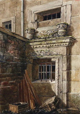 Henri Berthaut - Fentre orne de sculptures courette charbon dune maison sise 27 rue du Jour.webp