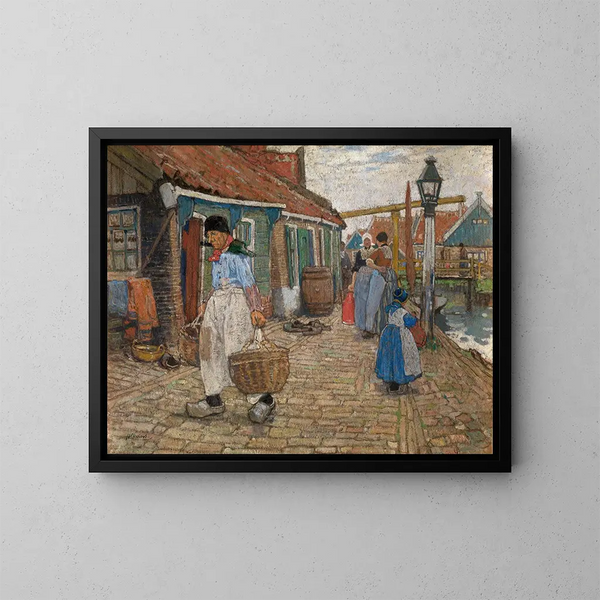 À Volendam - Henri Cassiers — quadro incorniciato alla parete