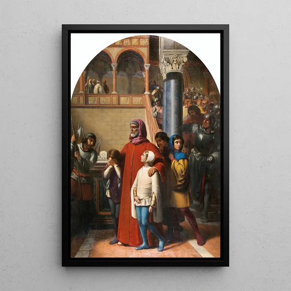 L'Arrestation d'Ugolino - Henri Delaborde — quadro incorniciato alla parete