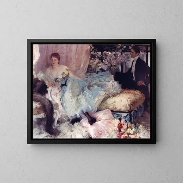 Dopo il ballo - Henri Doucet — quadro incorniciato alla parete