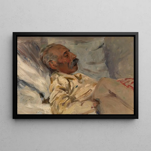 Mio nonno malato - Henri Evenepoel — quadro incorniciato alla parete