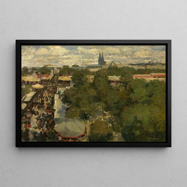 Foire del domenica agli Invalides - Henri Evenepoel — quadro incorniciato alla parete