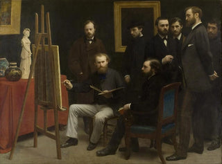 Henri FantinLatour - A Studio At Les Batignolles.webp