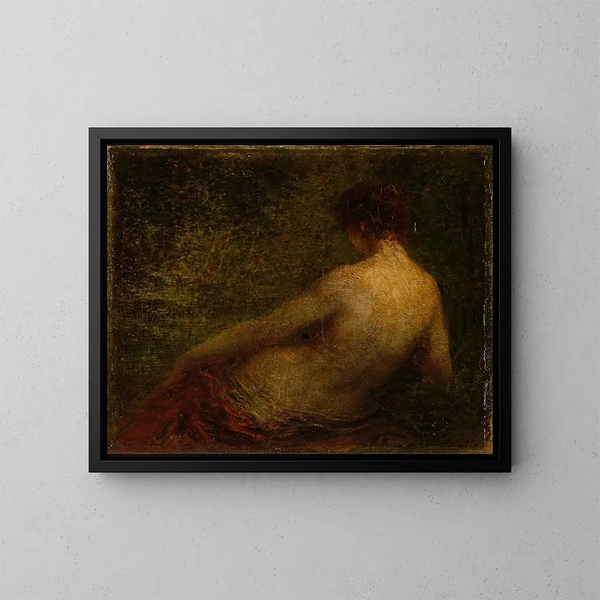 Donna nuda vista da dietro - Henri Fantin-Latour — quadro incorniciato alla parete