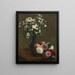 Fiori camomilla e dalie - Henri Fantin-Latour — quadro incorniciato alla parete