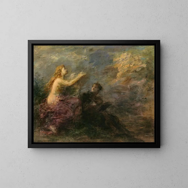 Ispirazione - Henri Fantin-Latour — quadro incorniciato alla parete