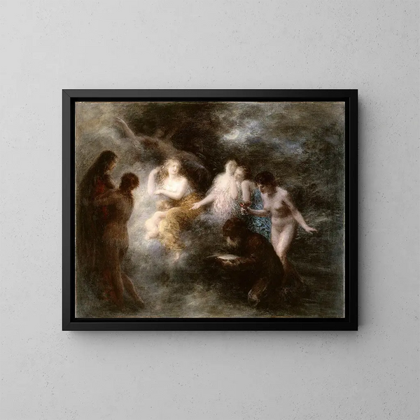 La Tentazione di Sant'Antonio - Henri Fantin-Latour — quadro incorniciato alla parete