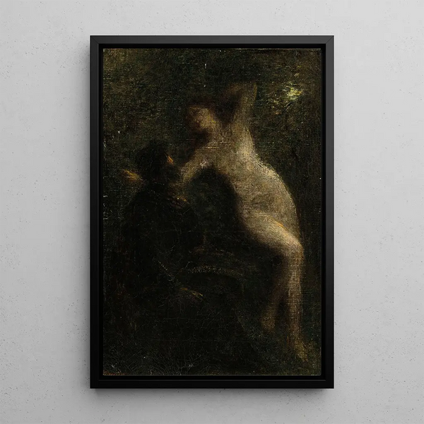 Il poeta e la musa - Henri Fantin-Latour — quadro incorniciato alla parete