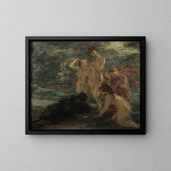 Il ragazzo e le muse - Henri Fantin-Latour — quadro incorniciato alla parete