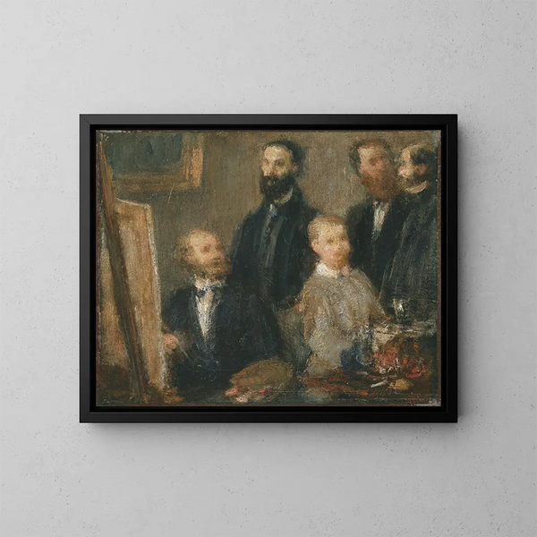 Manet nel suo atelier - Henri Fantin-Latour — quadro incorniciato alla parete