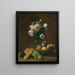 Nature morta, vaso di rose, pesche e uva - Henri Fantin-Latour — quadro incorniciato alla parete