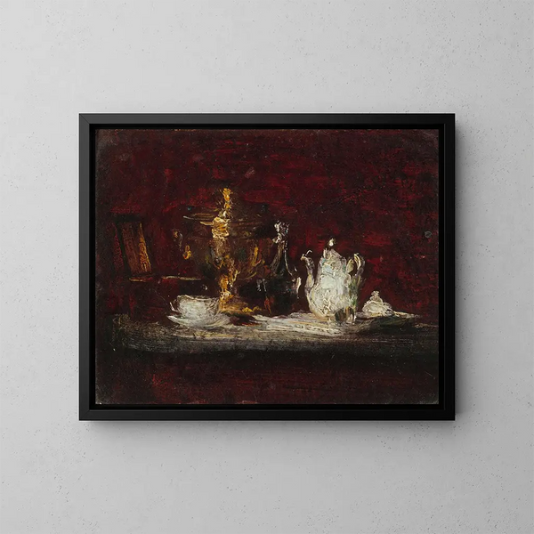 Natura morta con samovar - Henri Fantin-Latour — quadro incorniciato alla parete