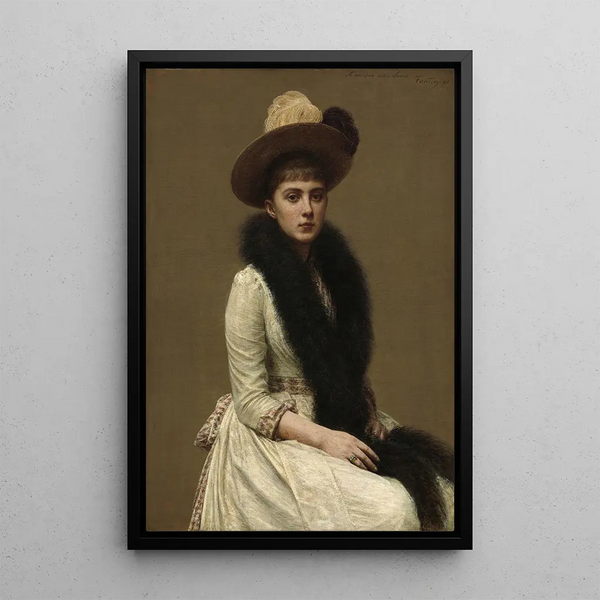 Ritratto di Sonia - Henri Fantin-Latour — quadro incorniciato alla parete