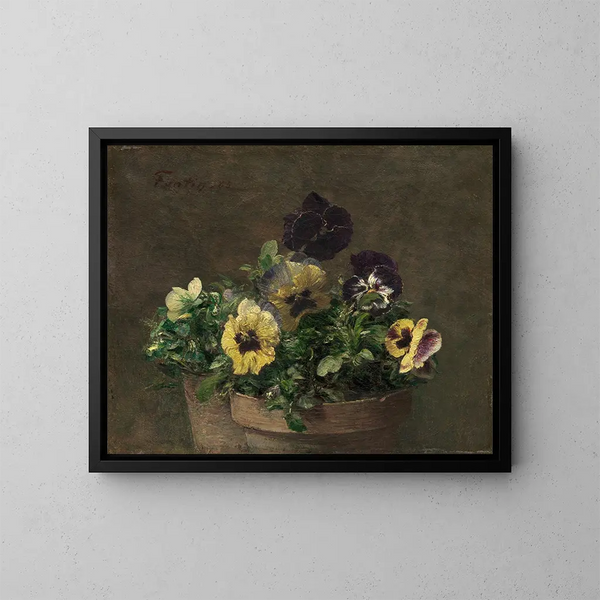 Pensées in vaso - Henri Fantin-Latour — quadro incorniciato alla parete