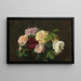 Rose di Nizza su un tavolo - Henri Fantin-Latour — quadro incorniciato alla parete