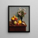 Nature morte ai fiori e ai frutti - Henri Fantin-Latour — quadro incorniciato alla parete