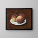 Tre pesche su un piatto - Henri Fantin-Latour — quadro incorniciato alla parete