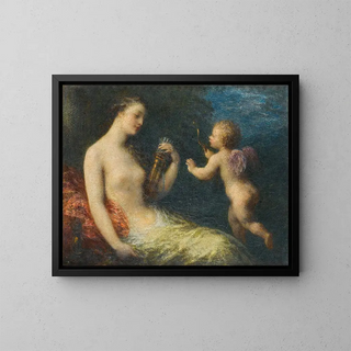 Venere e Cupido - Henri Fantin-Latour — quadro incorniciato alla parete