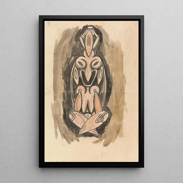 Studio per una colonna scultorea - Henri Gaudier-Brzeska — quadro incorniciato alla parete