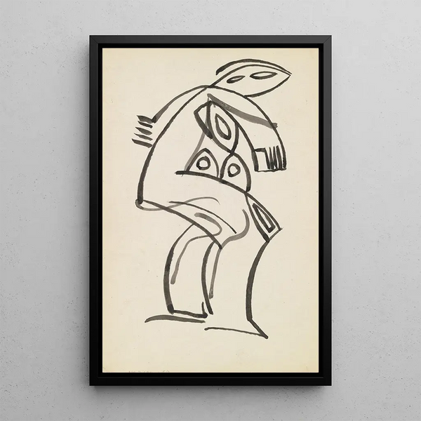 Studio di una figura femminile - Henri Gaudier-Brzeska — quadro incorniciato alla parete