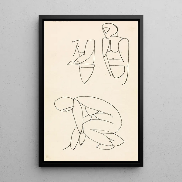 Trois études de figures - Henri Gaudier-Brzeska — quadro incorniciato alla parete