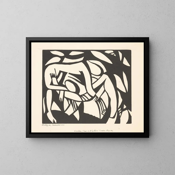 Lutteurs - Henri Gaudier-Brzeska — quadro incorniciato alla parete