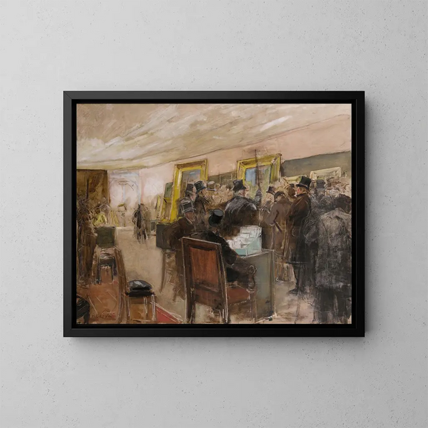 Studio francese per una sessione della giuria di pittura - Henri Gervex — quadro incorniciato alla parete