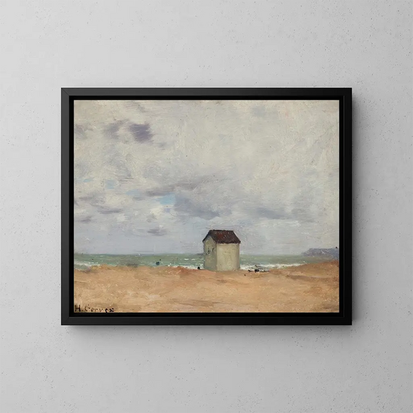 La Plage à Trouville - Henri Gervex — quadro incorniciato alla parete