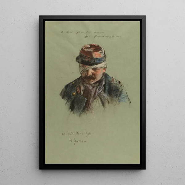 Un Poilu blessé - Henri Gervex — quadro incorniciato alla parete