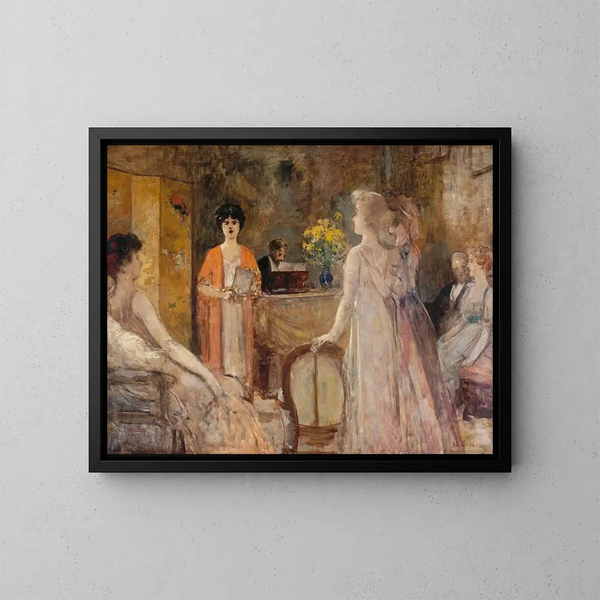 Un mardi soir chez Madeleine Lemaire - Henri Gervex — quadro incorniciato alla parete