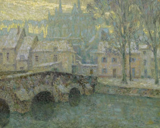 La neve a Chartres - Henri Le Sidaner — vista dell’opera