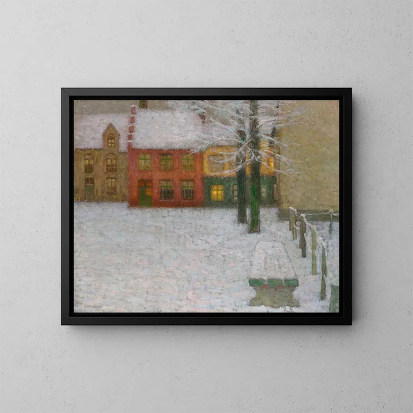 La neve - Henri Le Sidaner — quadro incorniciato alla parete
