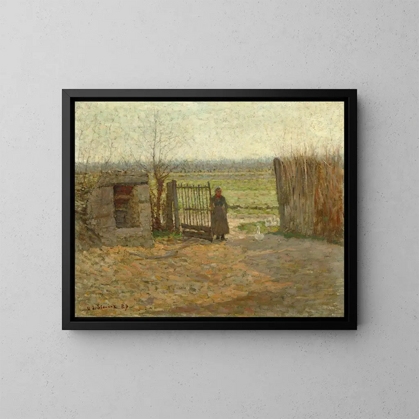 La porte de la ferme - Henri Le Sidaner — quadro incorniciato alla parete