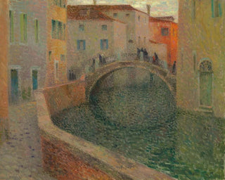 Henri Le Sidaner - Le petit canal soir gris Venise.webp