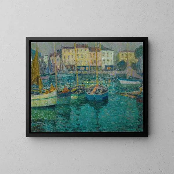 Le Barques à La Rochelle - Henri Le Sidaner — quadro incorniciato alla parete