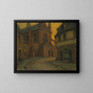 L'abbazia di Tréguier - Henri Le Sidaner — quadro incorniciato alla parete